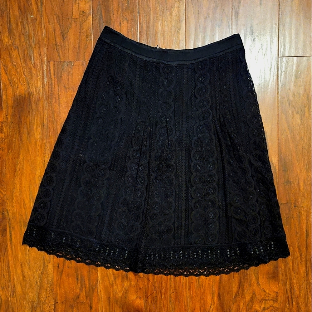 Ann Taylor Black Lace Skirt
